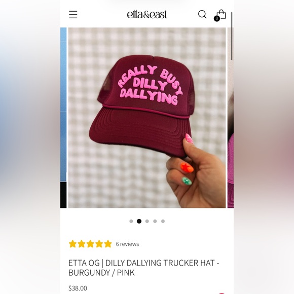 Etta & East Really Busy Dilly Dallying Trucker Hat - Picture 2 of 7